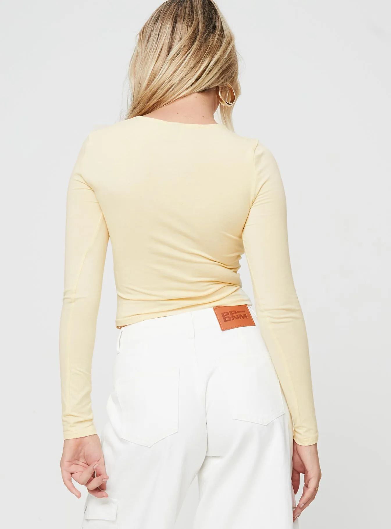 87 Racer Long Sleeve Top Cream