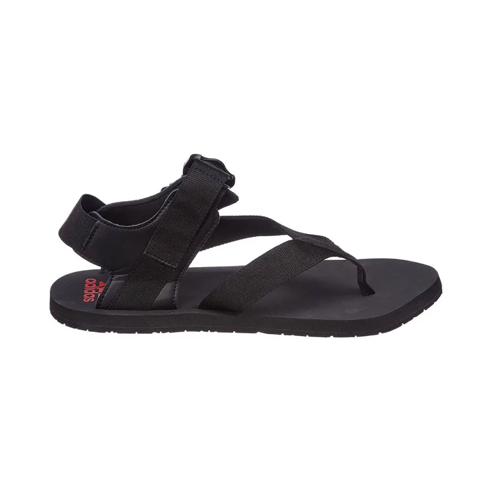 Adidas Men's Sub Avior Sandal (Core Black/Better Scarlet)