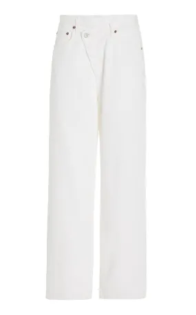 Agolde Criss Cross Waistband Straight-Leg Jeans