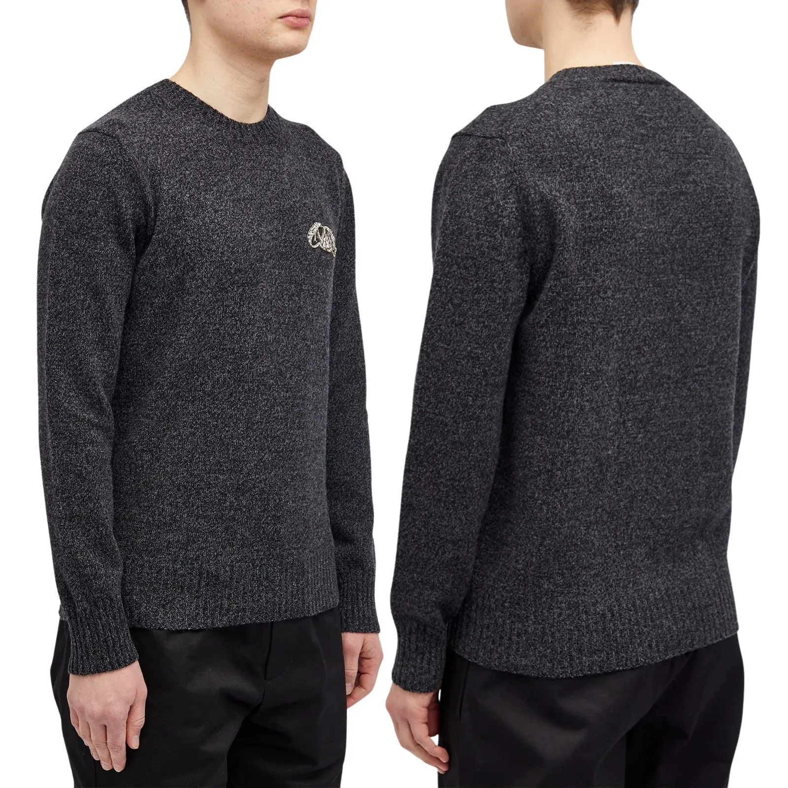 alexander mcqueen  |Crew Neck Unisex Wool Cashmere Blended Fabrics Street Style