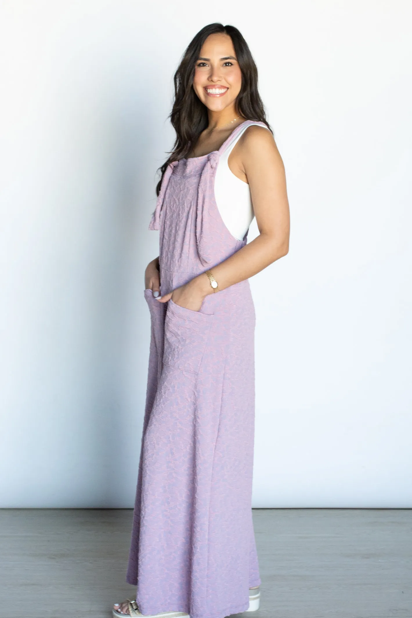 All Dolled Up Lavender Jumpsuit