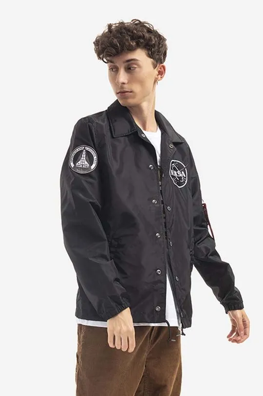 Alpha Industries x Nasa jacket men's black color