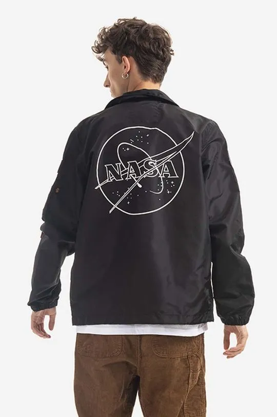 Alpha Industries x Nasa jacket men's black color