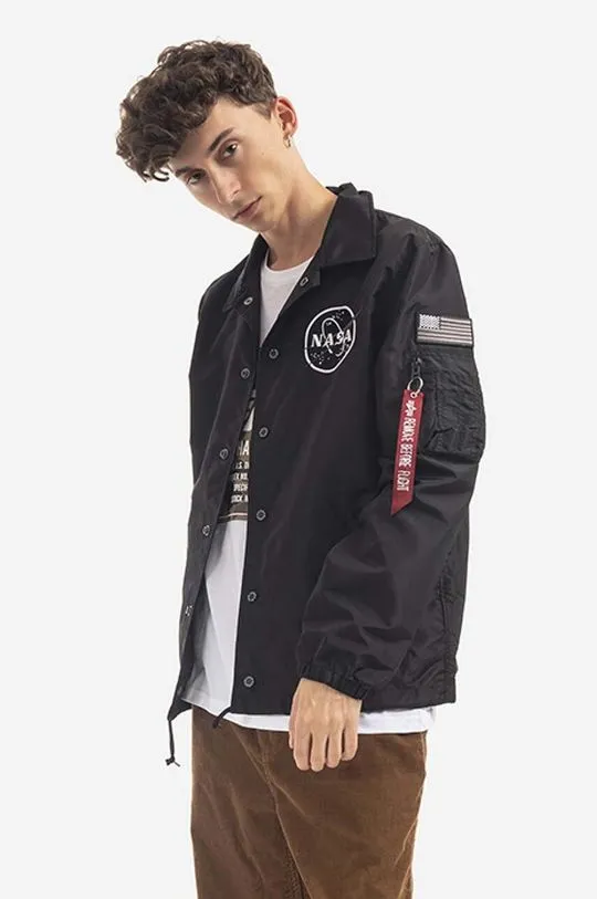 Alpha Industries x Nasa jacket men's black color