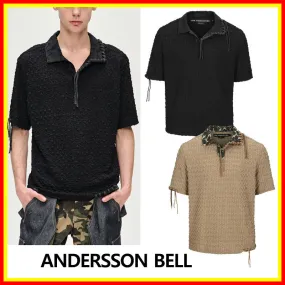 ANDERSSON BELL  |Street Style Plain Cotton Short Sleeves Sweaters