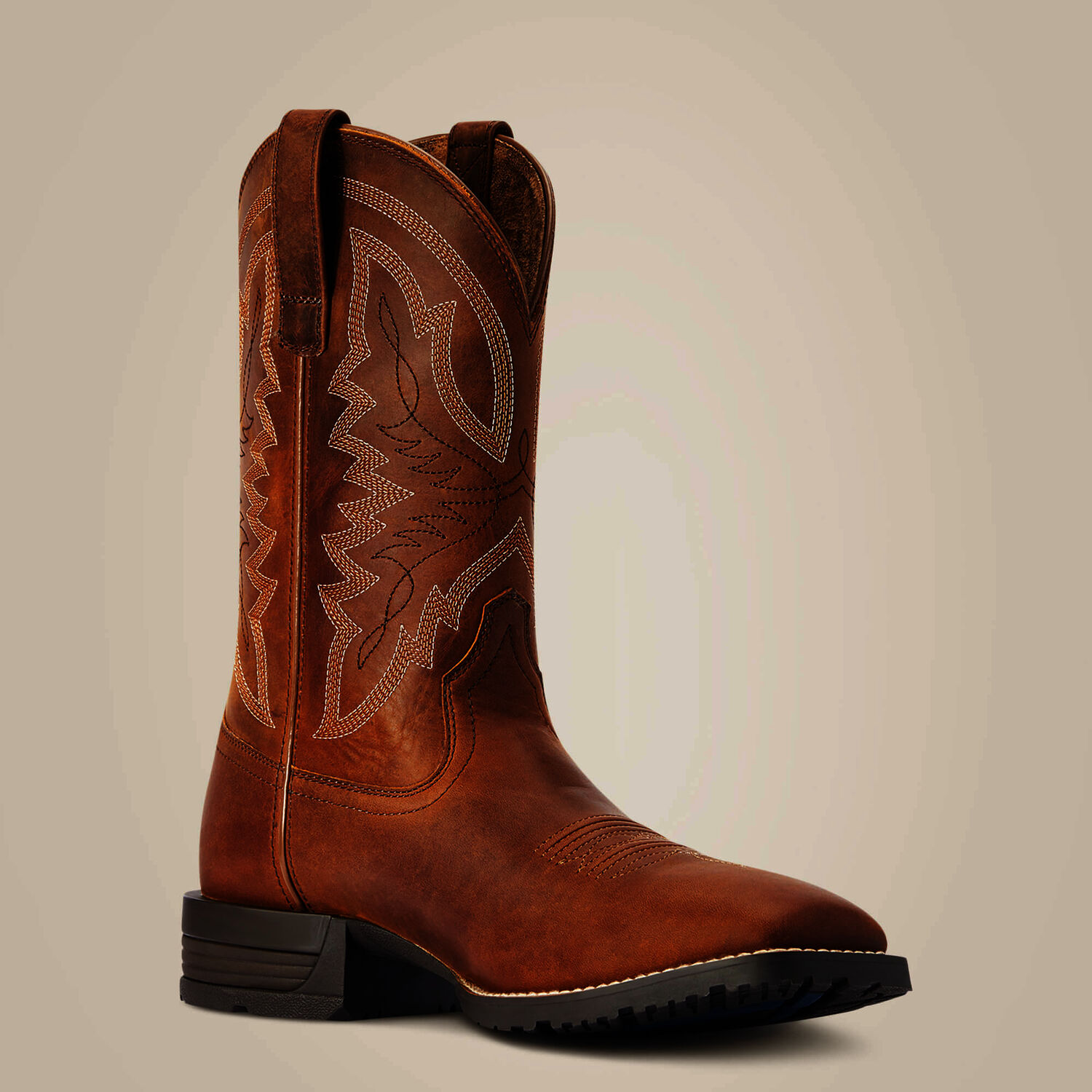 Ariat Men's Hybrid Ranchwork Western Boot in Thatch Brown