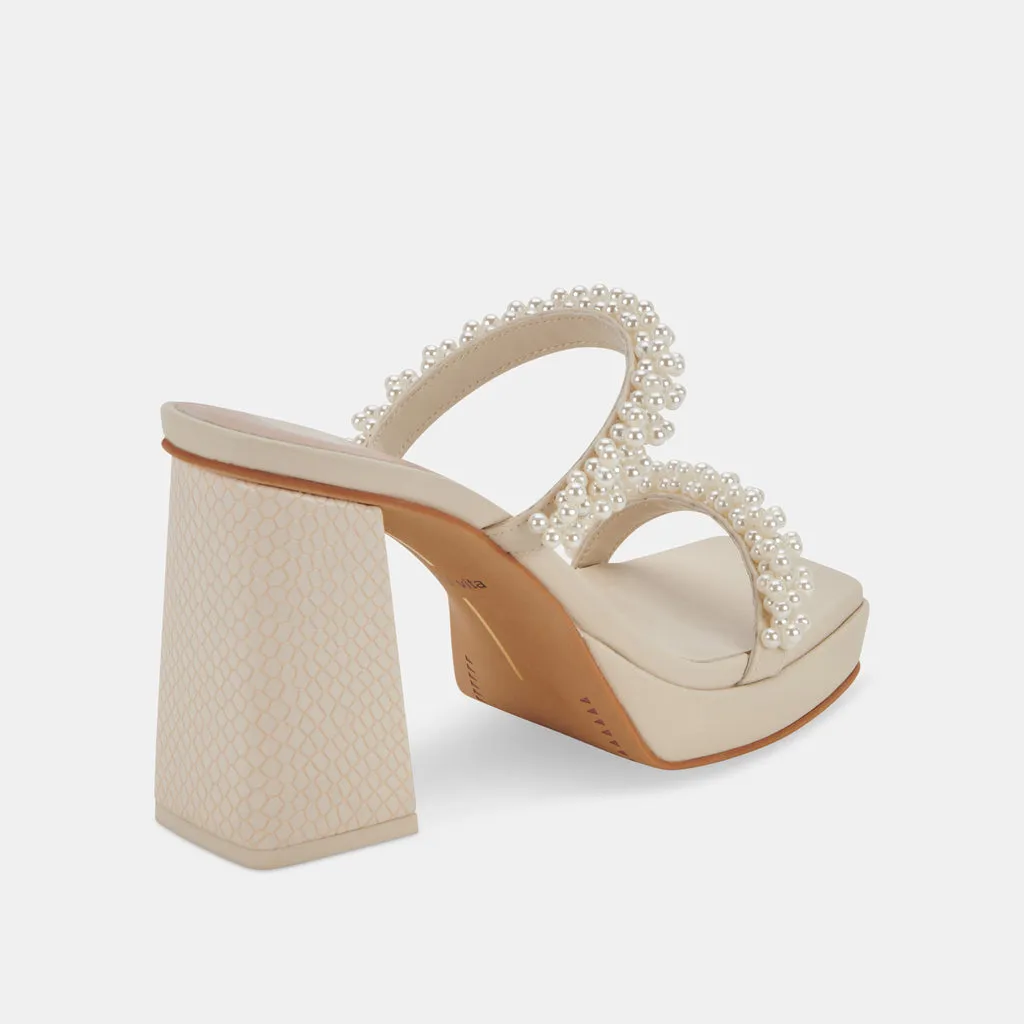 ARIELE Platform Heels Vanilla Pearls | Block Heeled Sandals– Dolce Vita 6866092490818