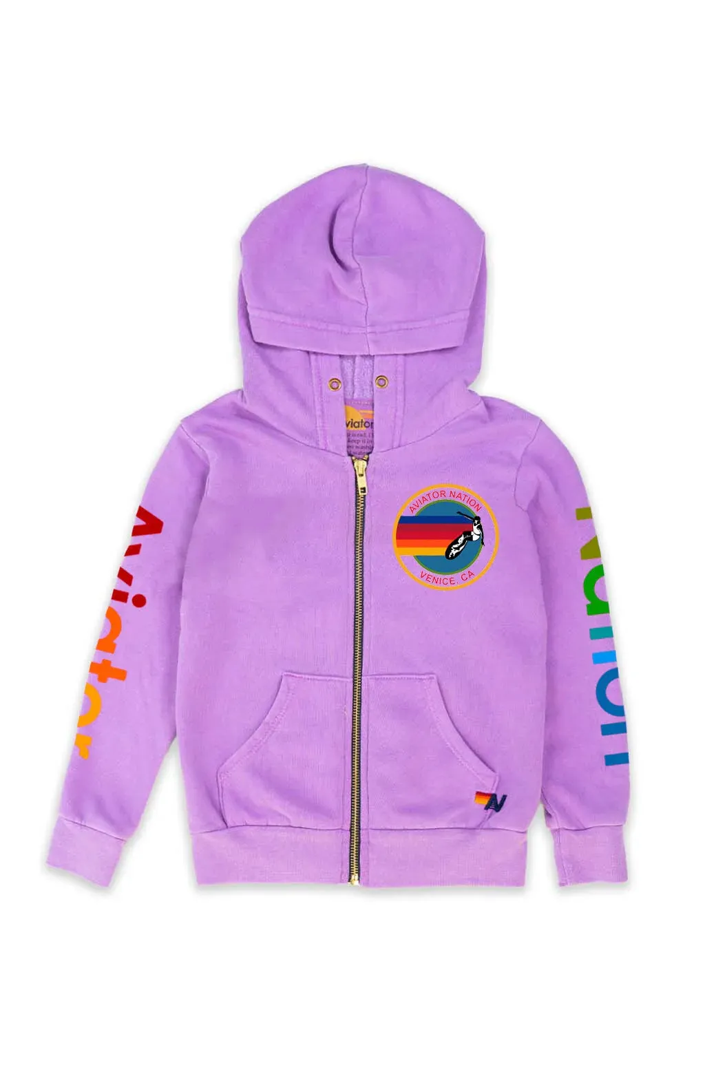 Aviator Nation Kid's Aviator Nation Hoodie - Neon Purple