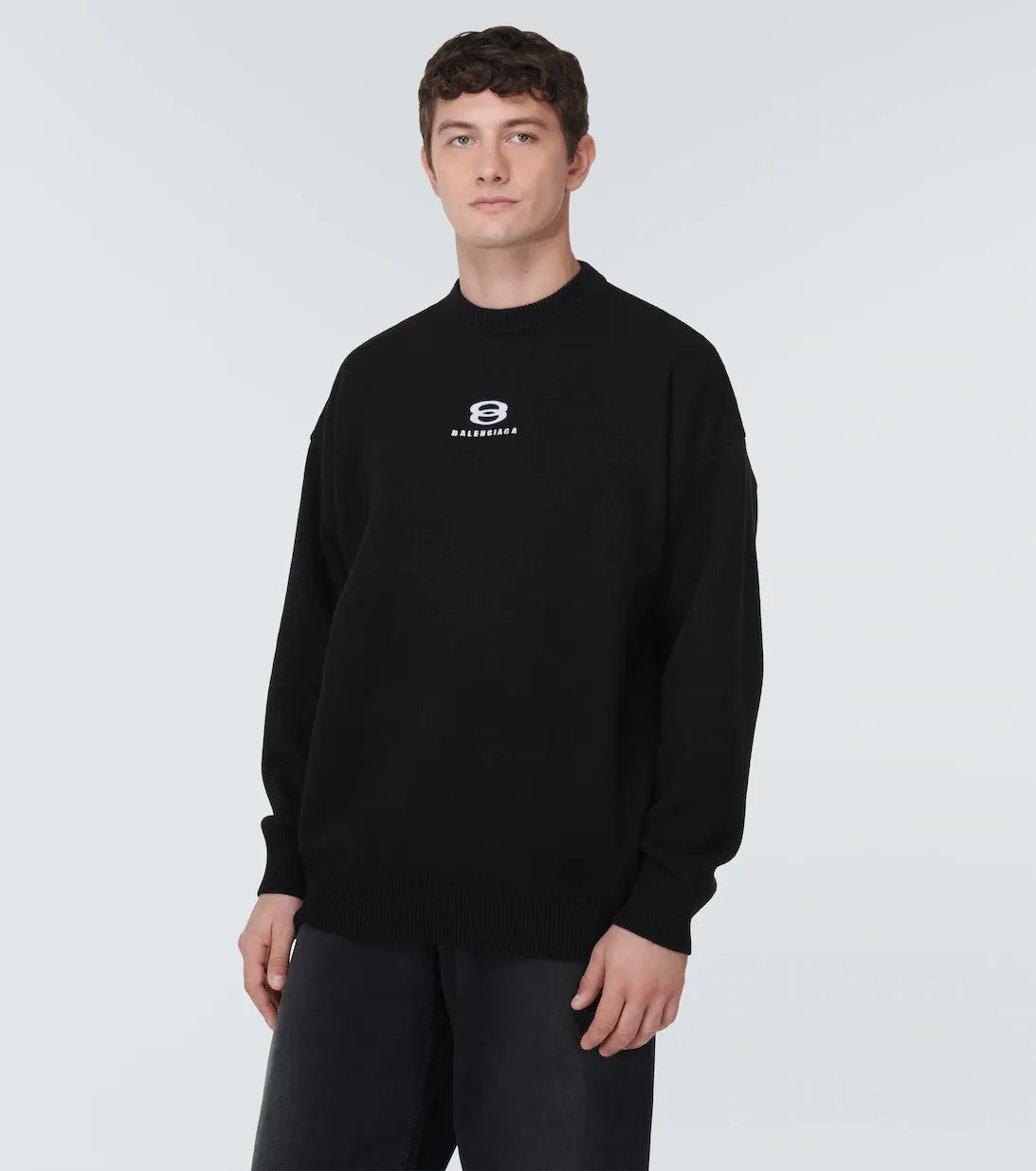 BALENCIAGA  |Unisex Wool Cashmere Street Style Long Sleeves Plain