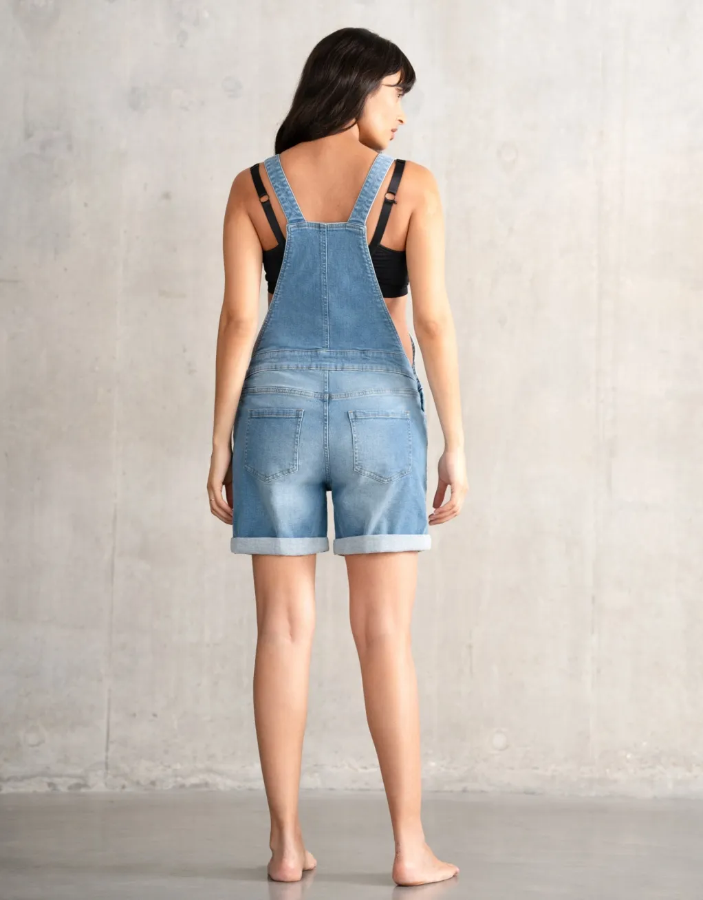 Beck | Cotton Maternity Short Overalls