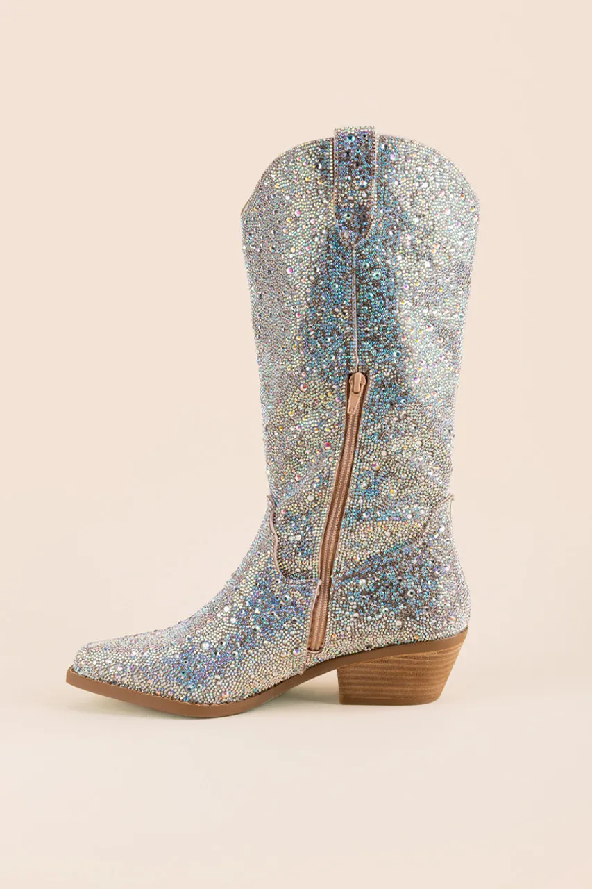 Betsey Johnson Rhinestone Western Boots