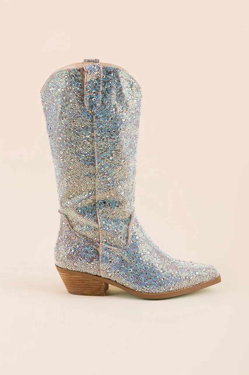 Betsey Johnson Rhinestone Western Boots