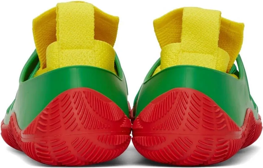 Bottega Veneta Green & Red Climber Sneakers