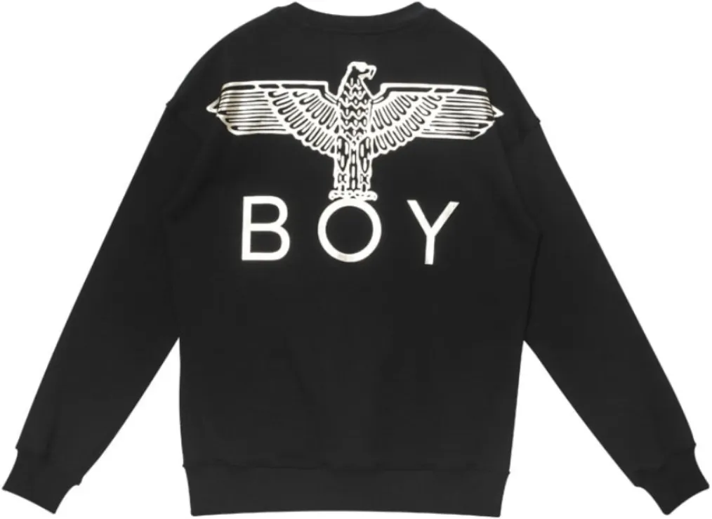 BOY LONDON  |Stripes Studded Street Style U-Neck Long Sleeves Cotton Logo