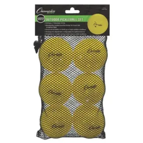 Champion Sports Roto Molded Outdoor Pickleballs-6 pack