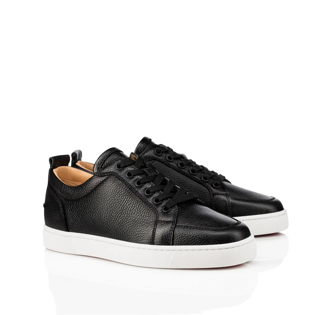 CHRISTIAN LOUBOUTIN Rantulow Grained Leather Sneakers - Black