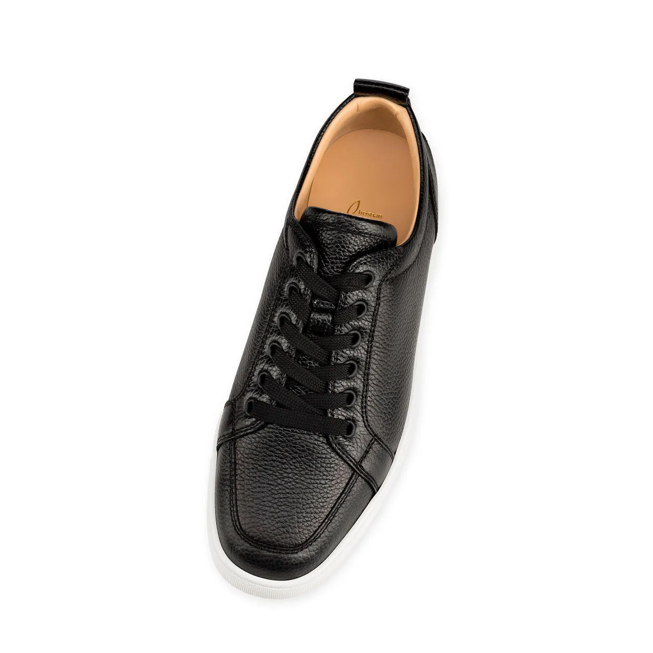 CHRISTIAN LOUBOUTIN Rantulow Grained Leather Sneakers - Black