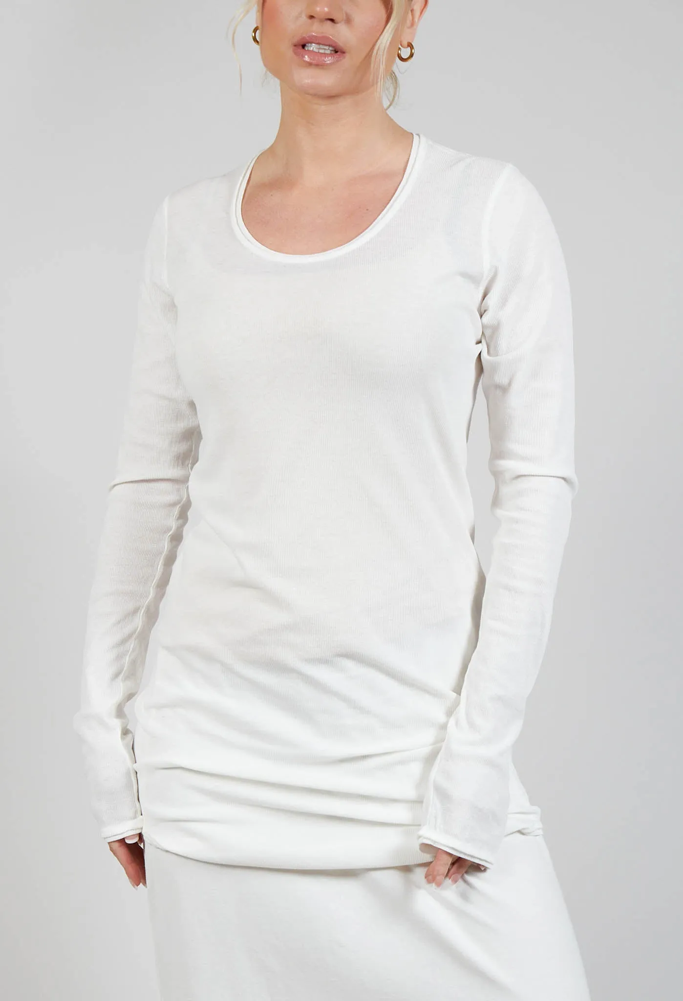 Cotton Long Sleeve Top in Callas