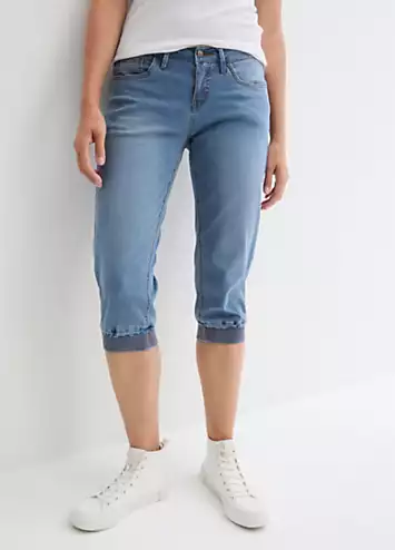 Cuffed Denim Capri Jeans by bonprix | Look Again