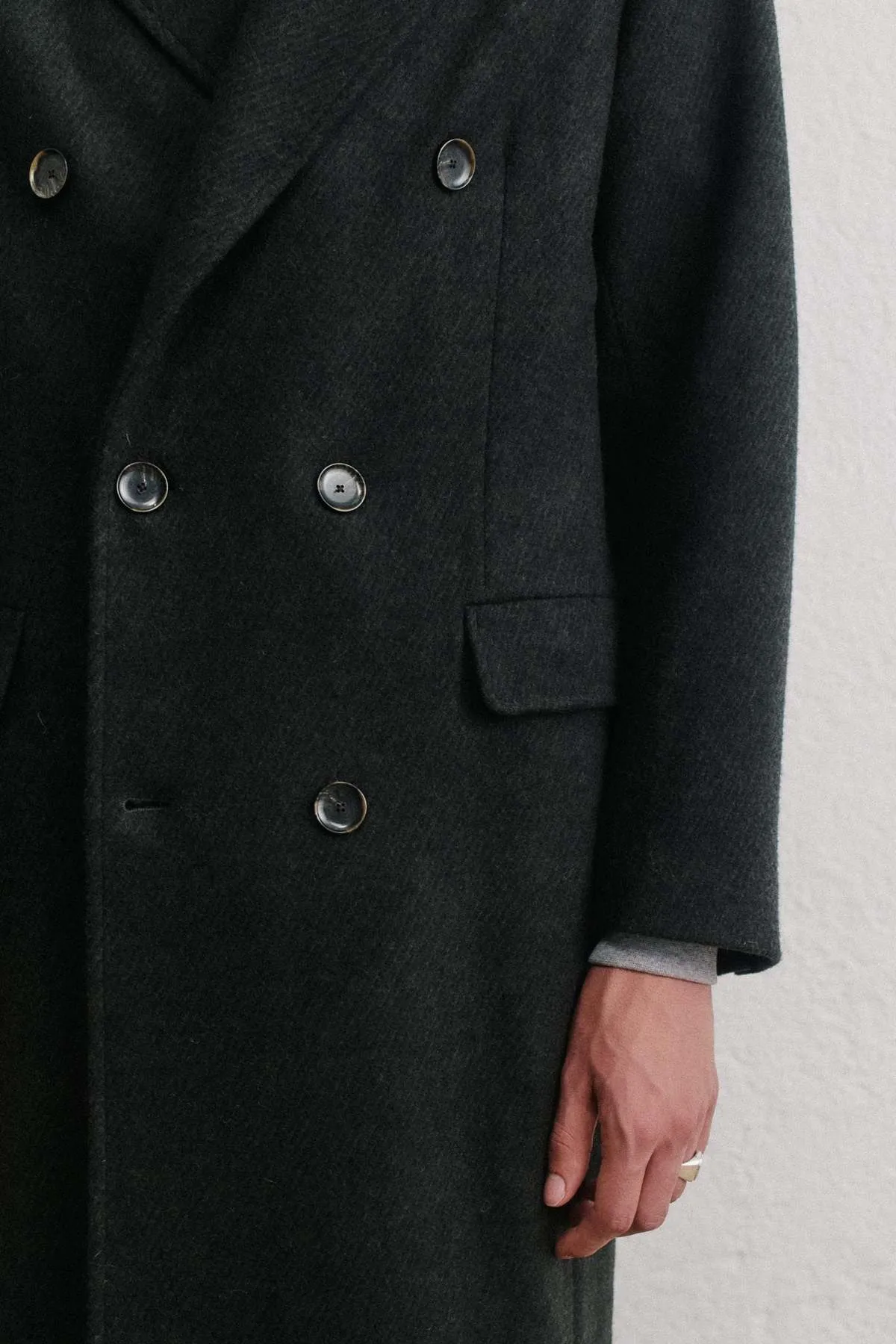 Cusco Constructed Coat - Deep Green