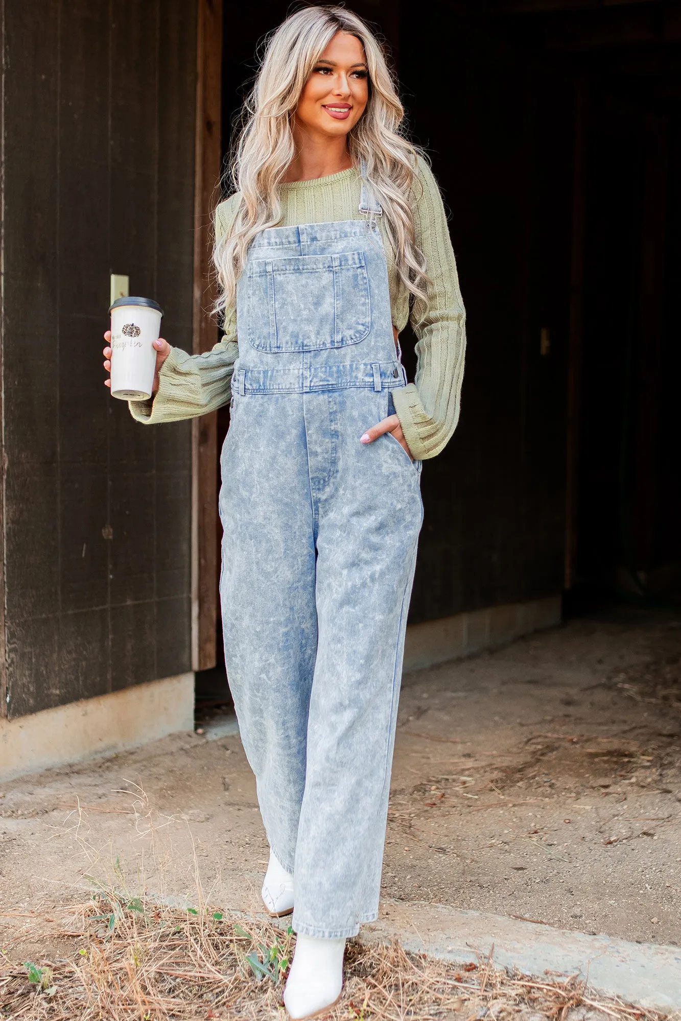 DOORBUSTER Always Problematic Mineral Wash Overalls (Vintage Denim)