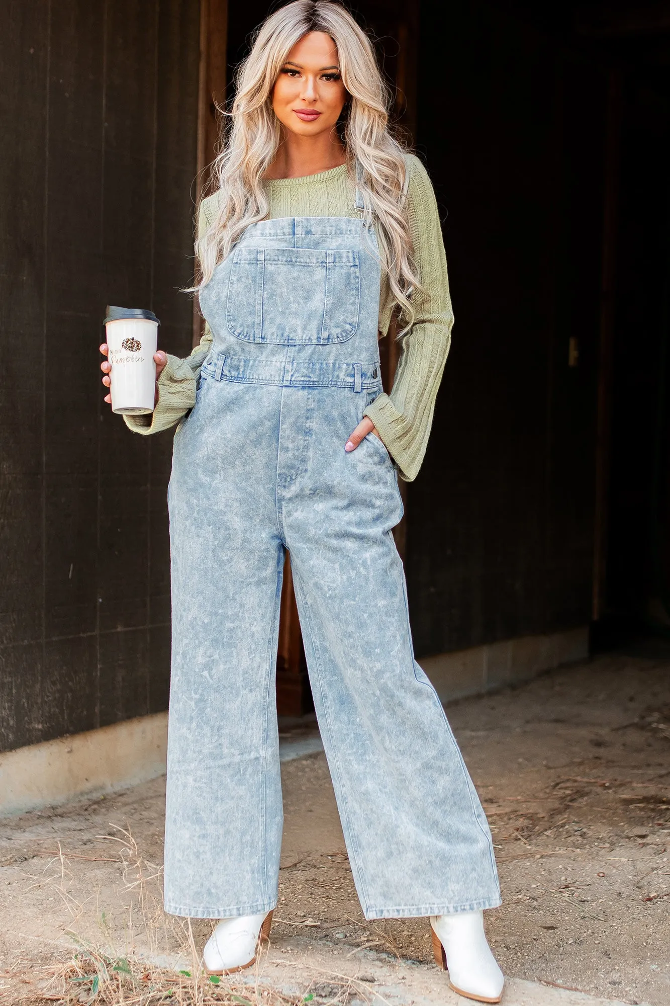 DOORBUSTER Always Problematic Mineral Wash Overalls (Vintage Denim)