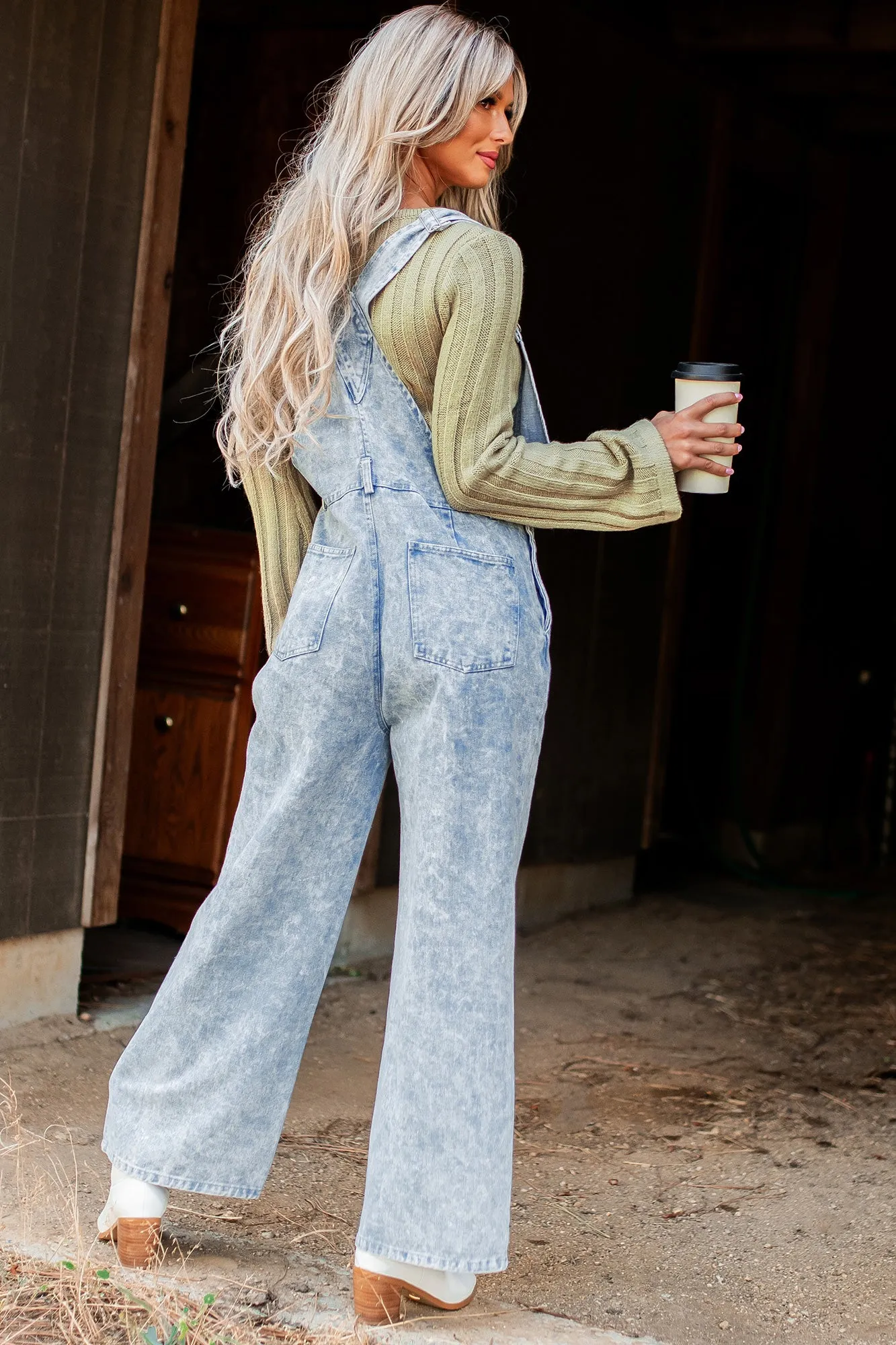 DOORBUSTER Always Problematic Mineral Wash Overalls (Vintage Denim)