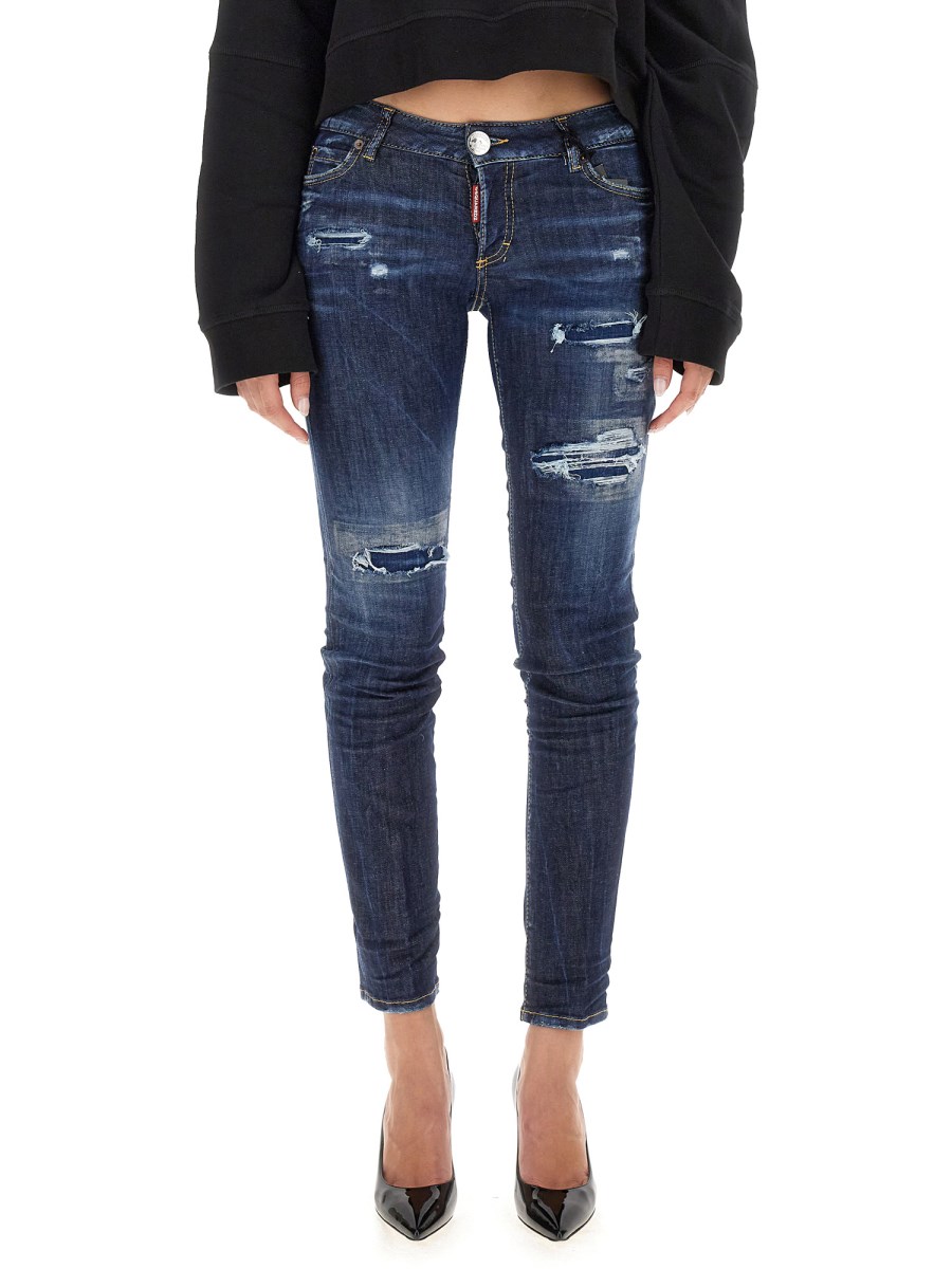 DSQUARED    JENNIFER COTTON DENIM JEANS