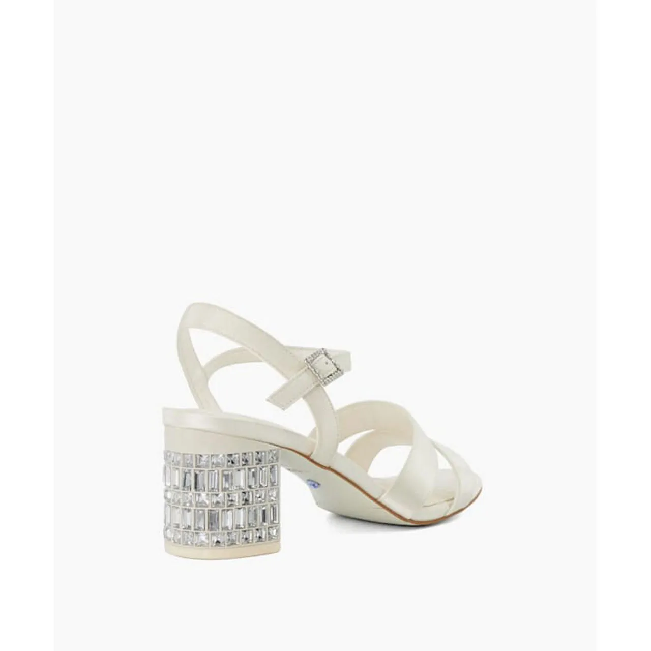 DUNE LONDON Matrimony Jewel-Embellished Block Heels - White