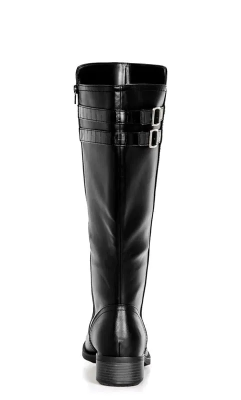 Evans Black WIDE FIT Daphne Tall Boot