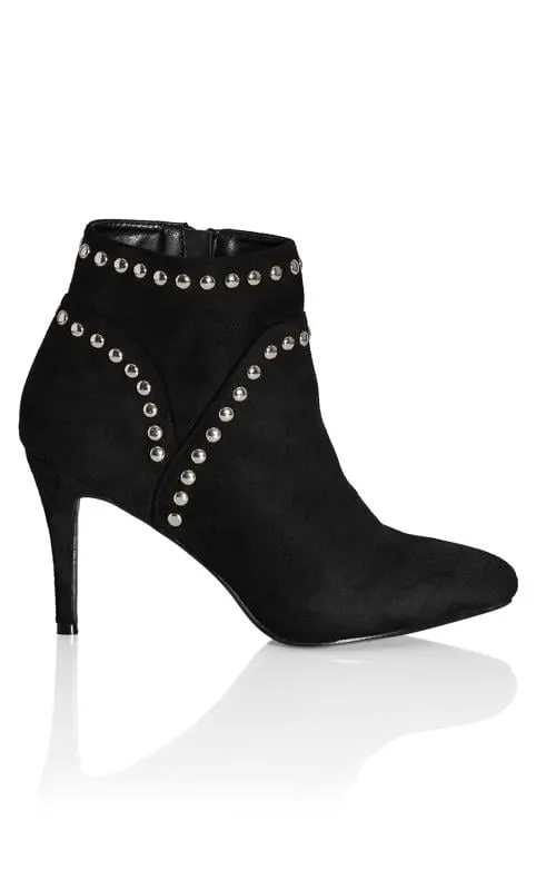 Evans Black WIDE FIT Rae Ankle Boot