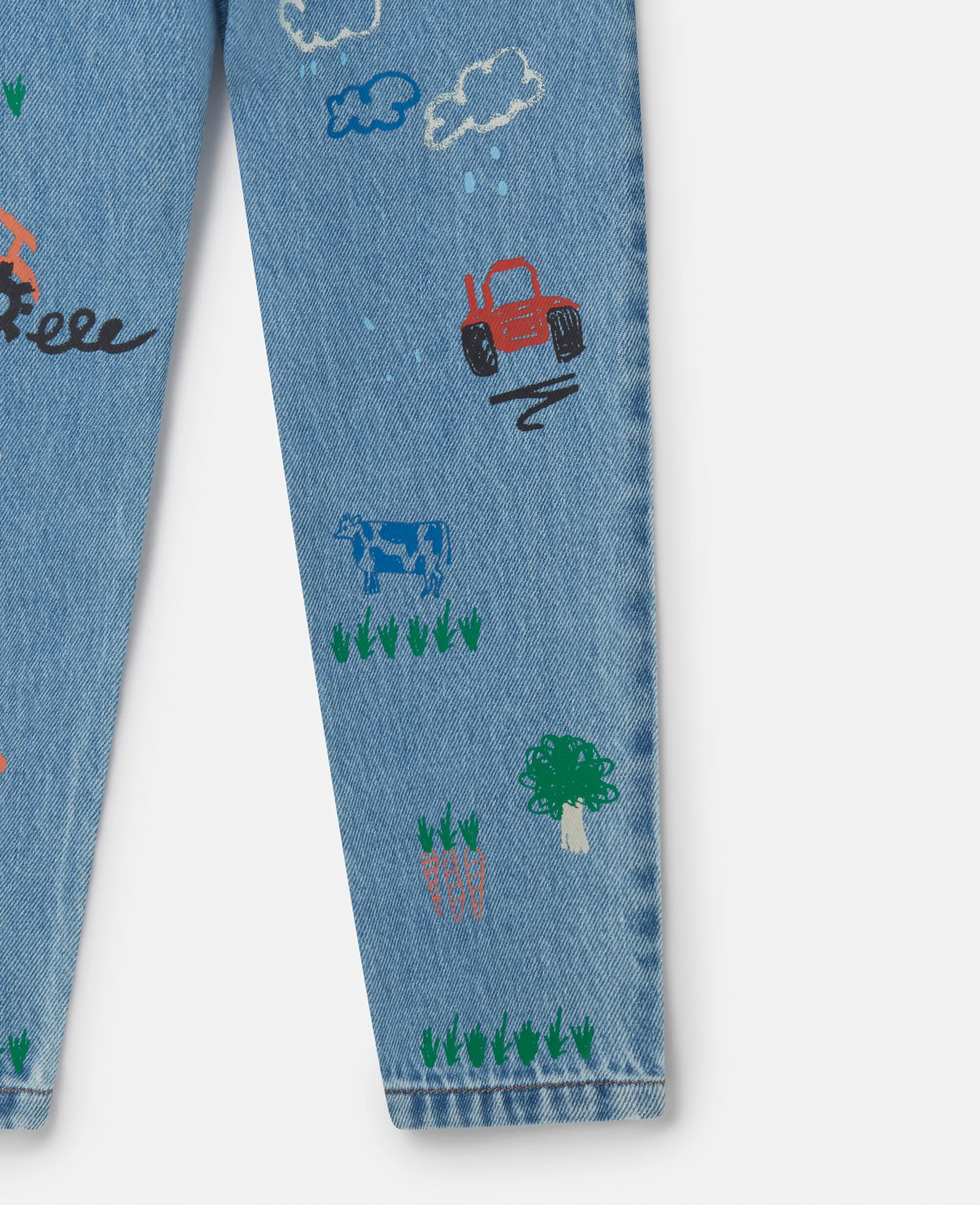 Farmyard Print Denim Jeans