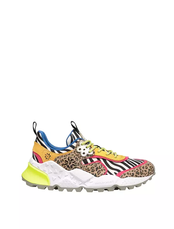 Flower Mountain Kotetsu Trainers Leopard Print / Pastel