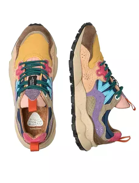 Flower Mountain Womens Yamano 3 Trainers Beige / Orca / Sage