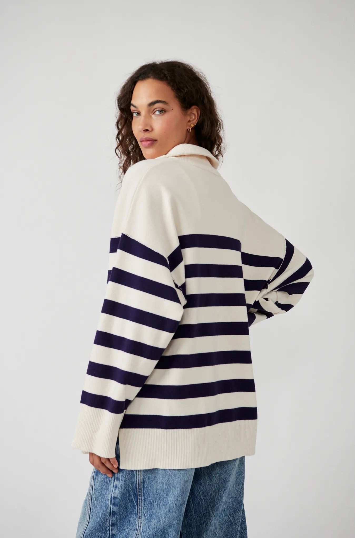 Free People Coastal Stripe Pullover