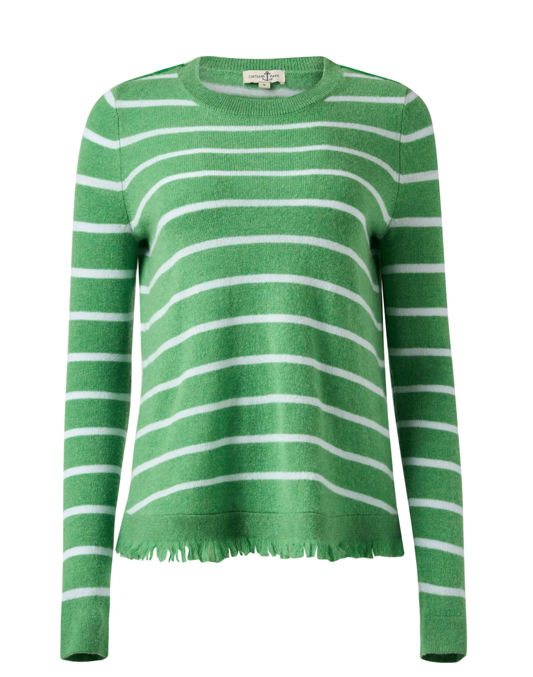 Green Striped Cashmere Sweater