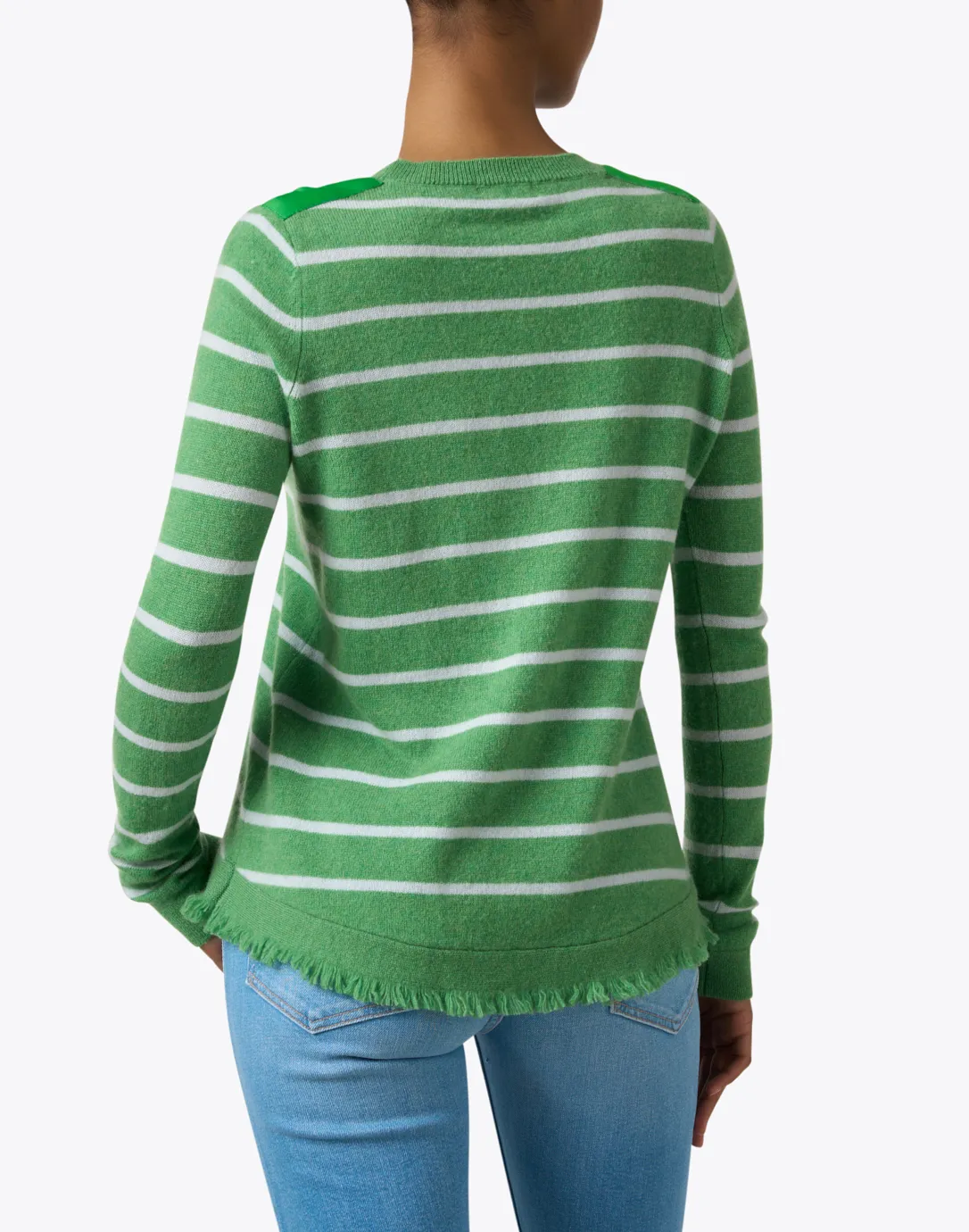 Green Striped Cashmere Sweater