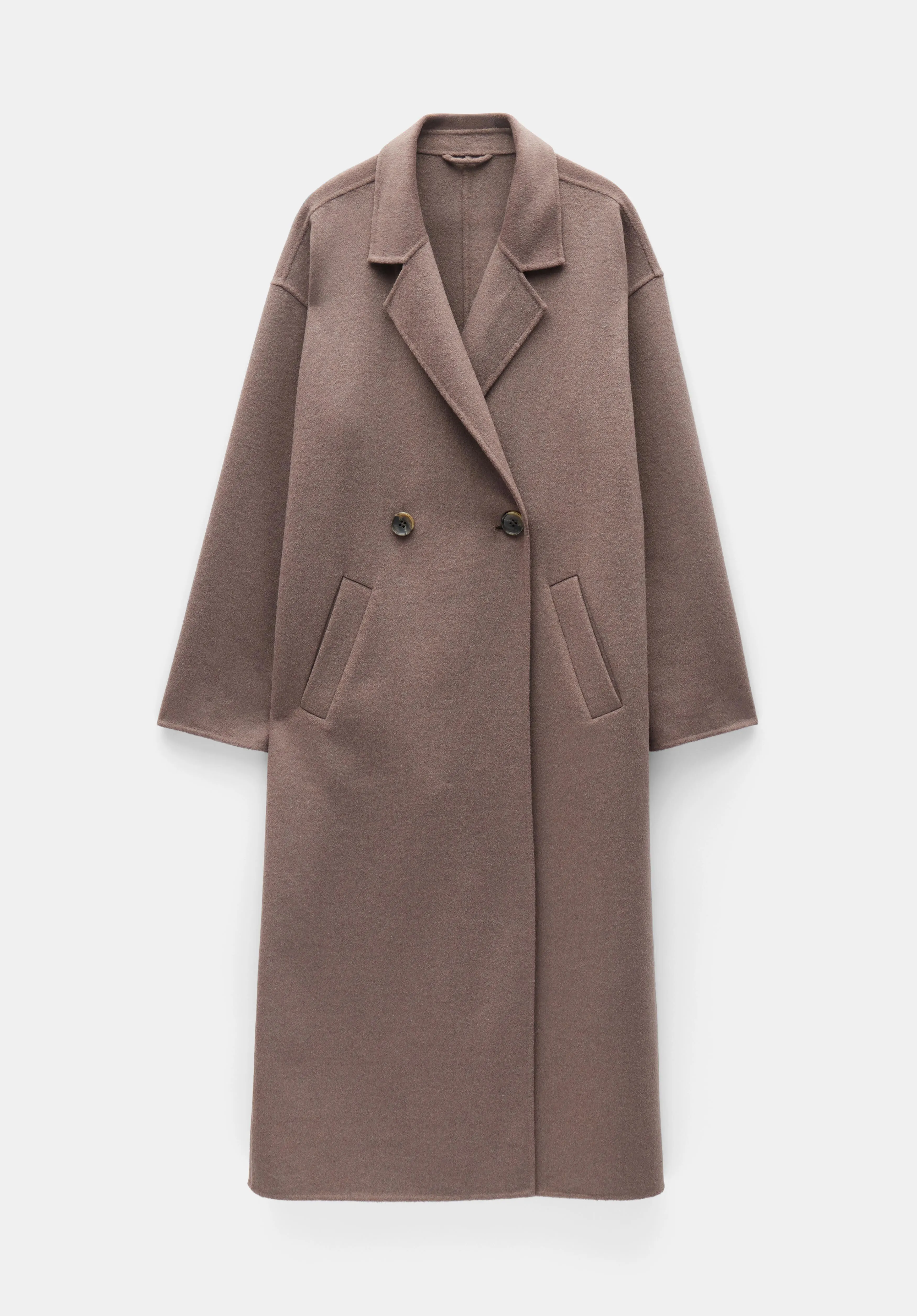 Iris Relaxed Wool Blend Double Faced Coat