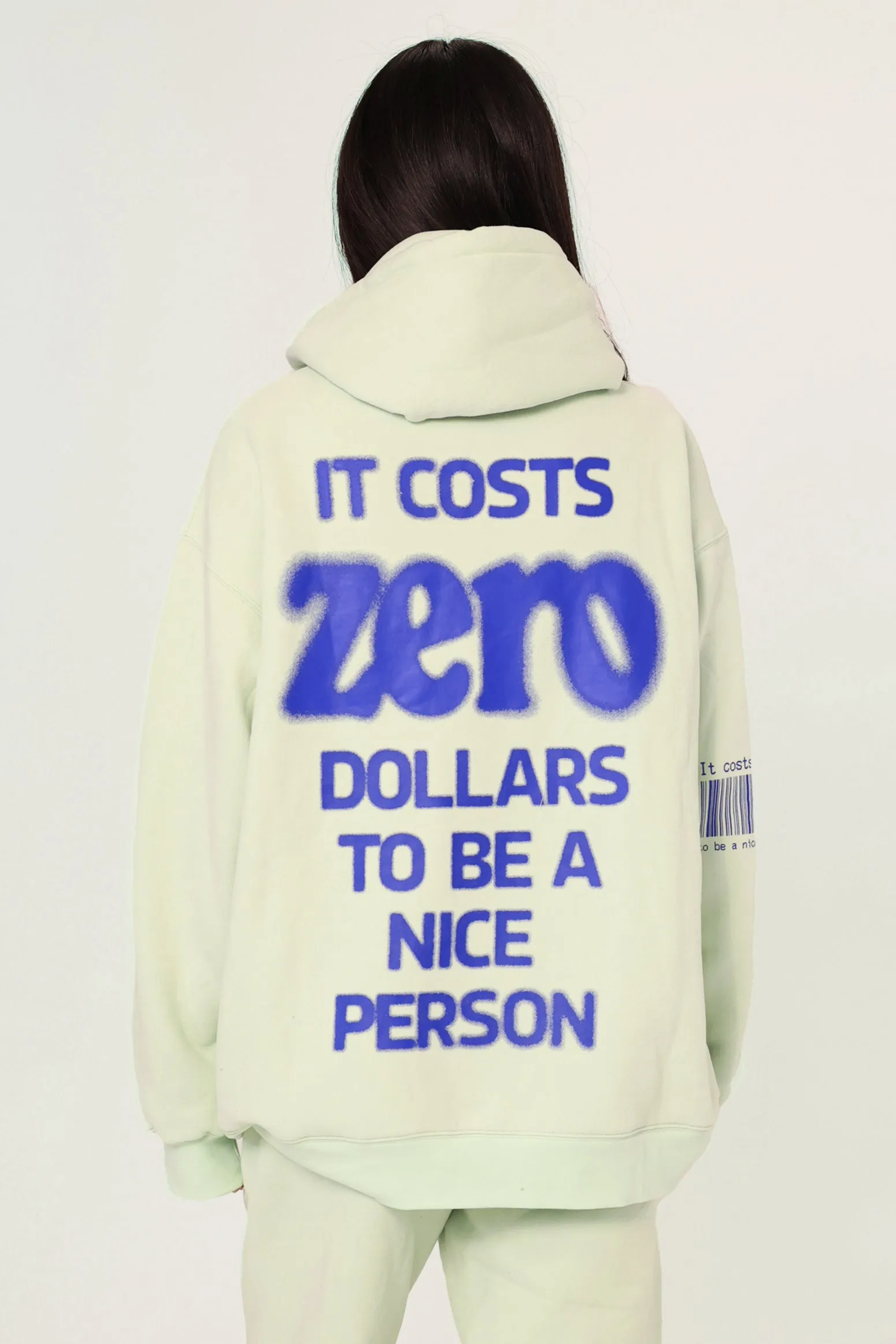 It Costs $0.00 To Be A Nice Person Mint Hoodie