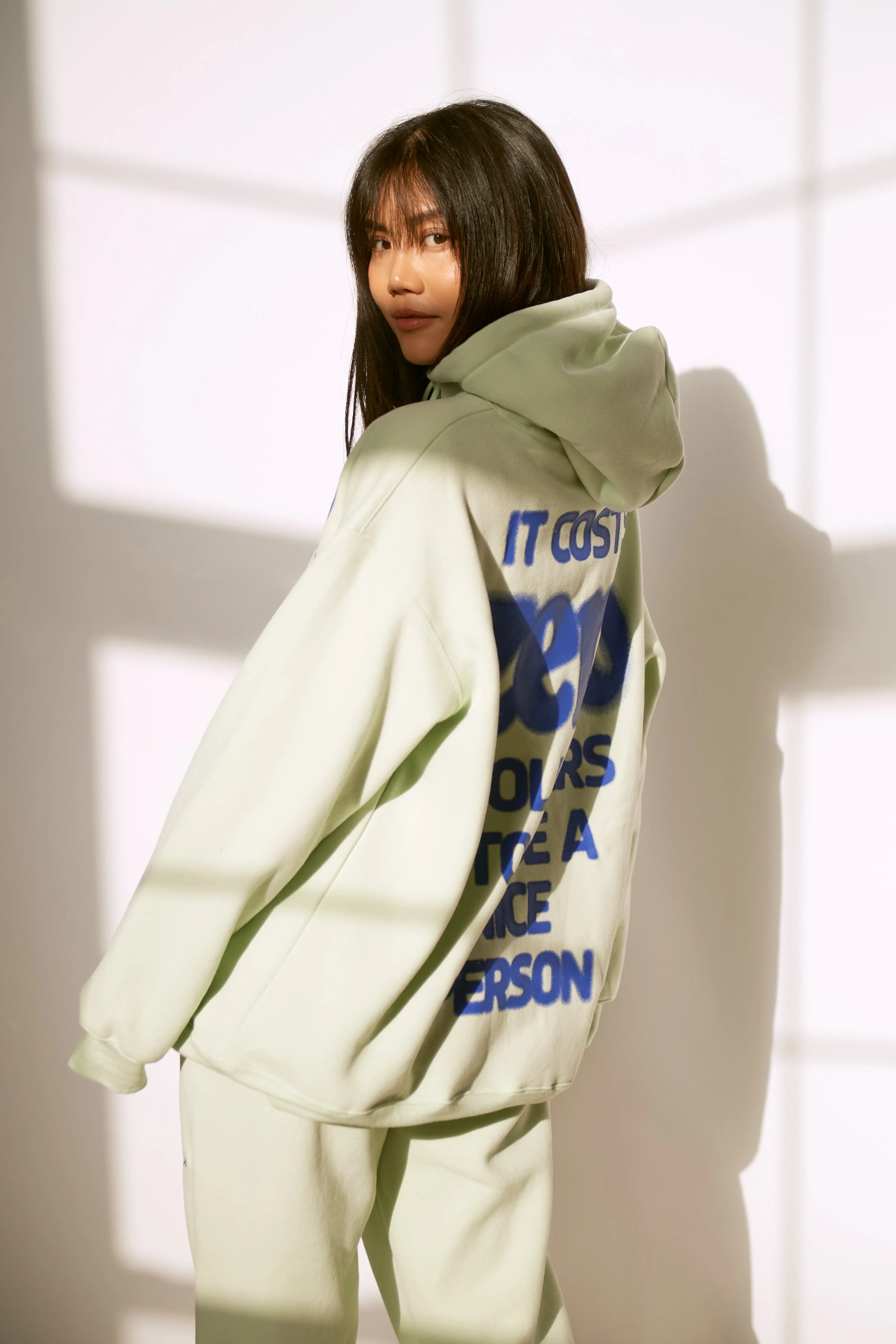 It Costs $0.00 To Be A Nice Person Mint Hoodie