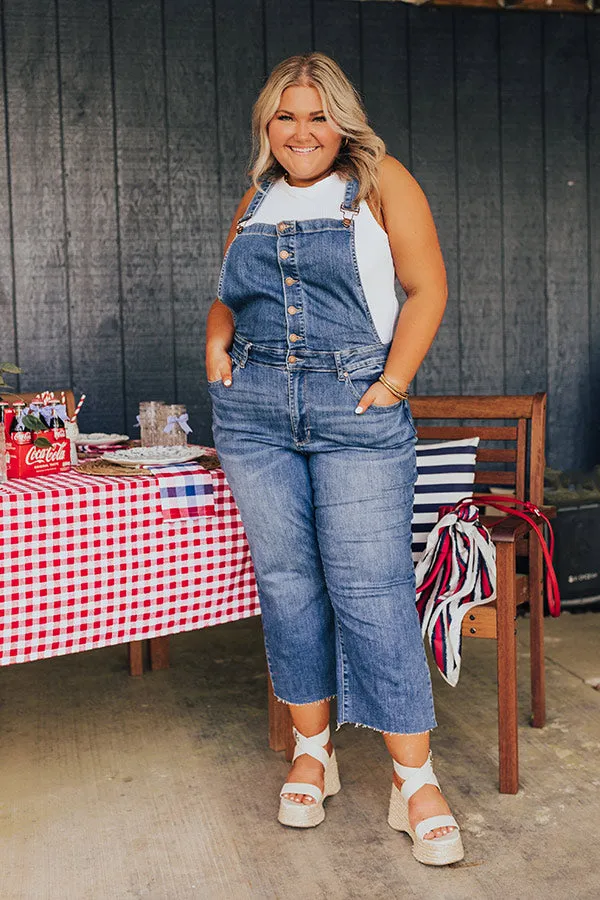 Judy Blue Bella Crop Overalls Curves