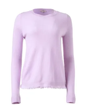 Lilac Cashmere Fringe Sweater