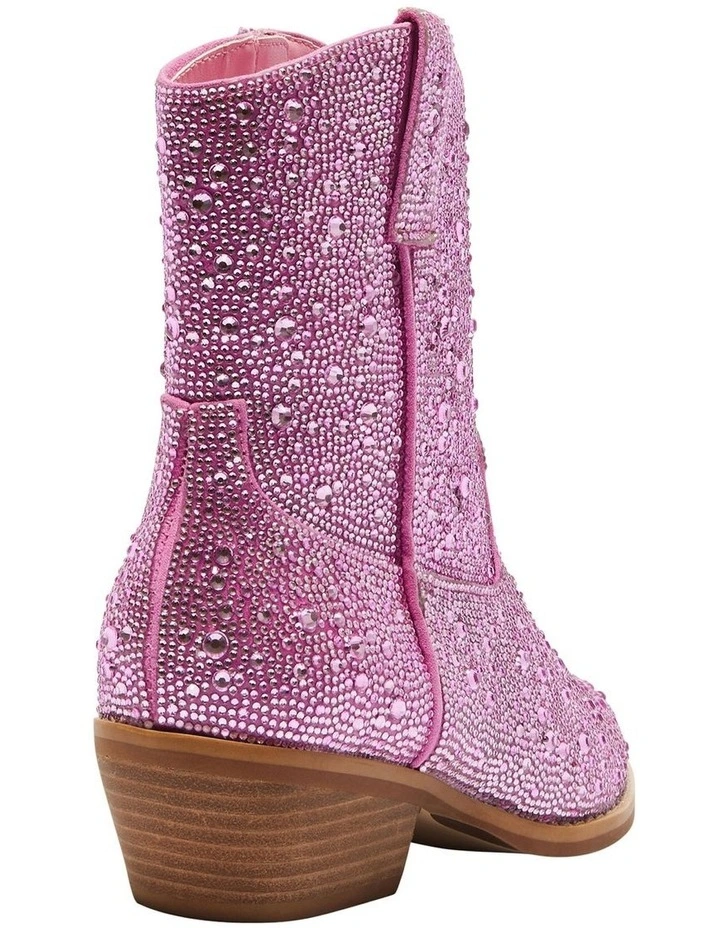 Lonestar Western Boots in Pink Rhinestone