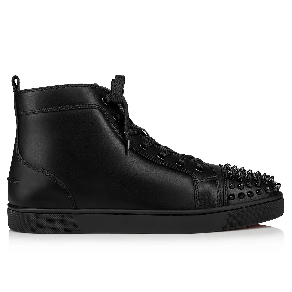 Lou Spikes High-top sneakers - Calf leather - Black - Men