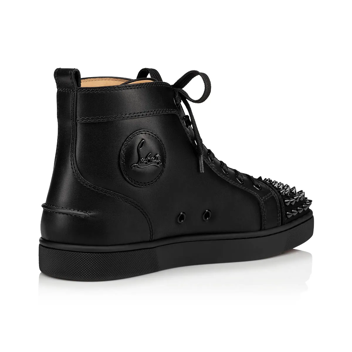 Lou Spikes High-top sneakers - Calf leather - Black - Men