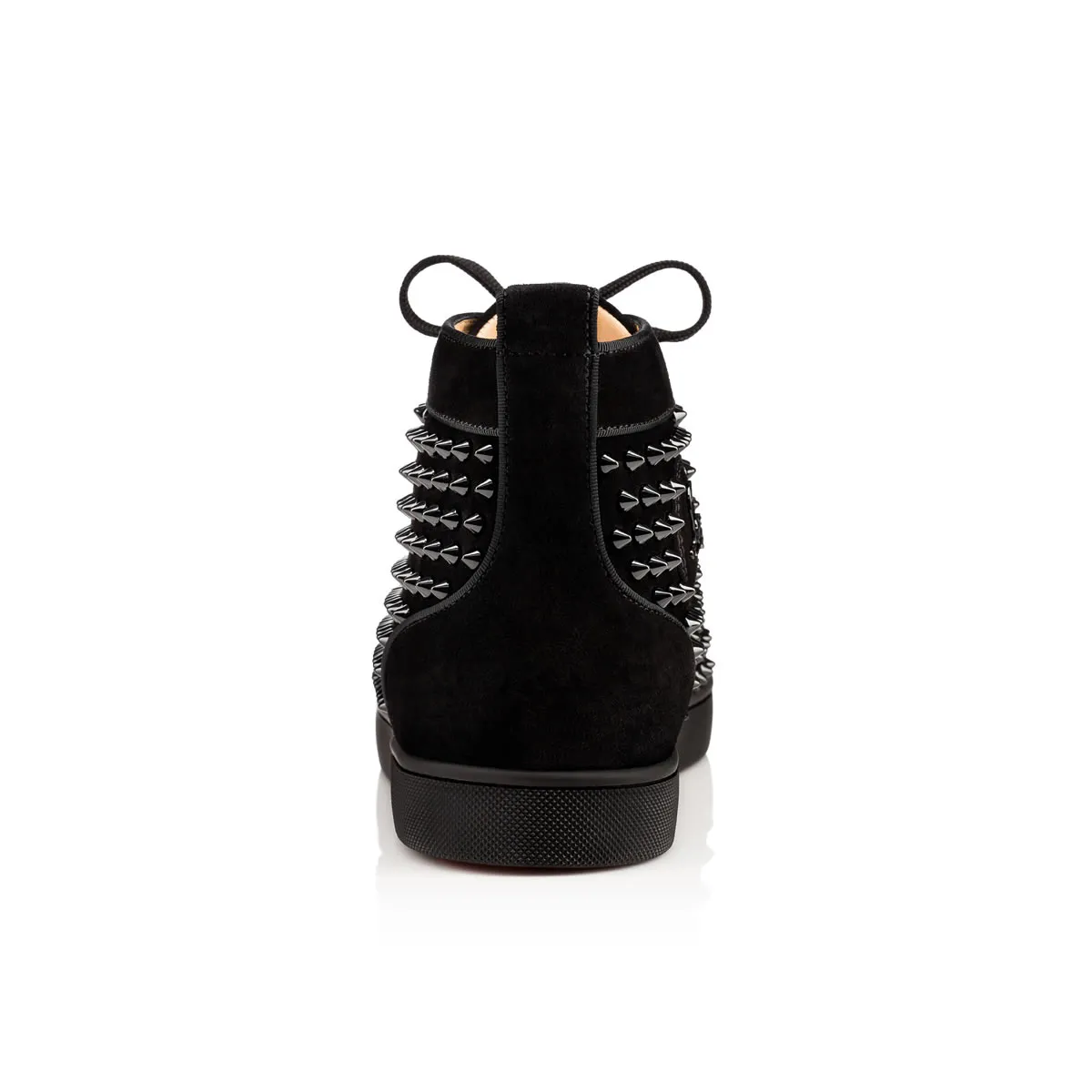 Louis  High-top sneakers - Veau velours and spikes - Black - Men