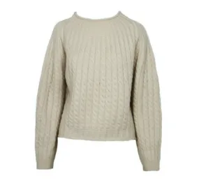 LUCY PARIS- DIA CABLE KNIT SWEATER