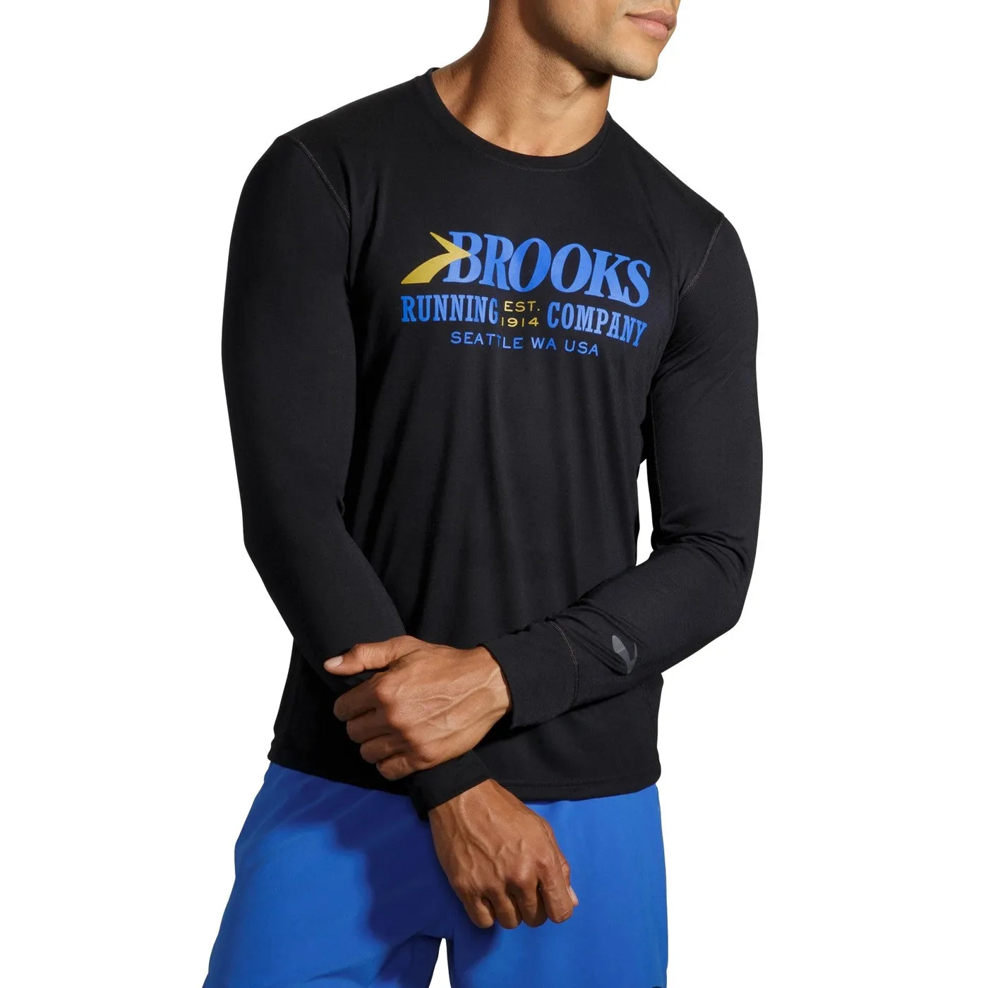 M Brooks Distance Graphic Long  Sleeve