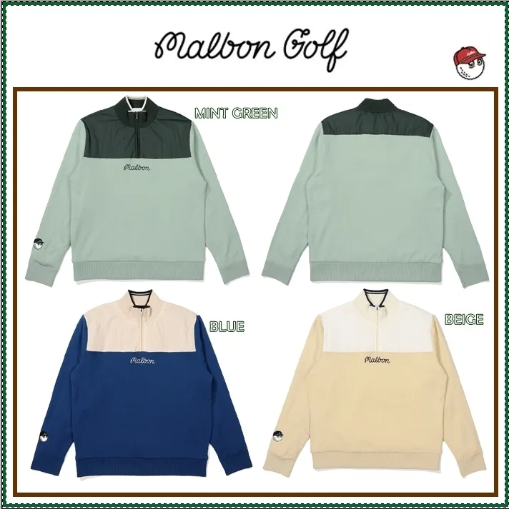 Malbon Golf  |Street Style Long Sleeves Plain Logo Sweaters