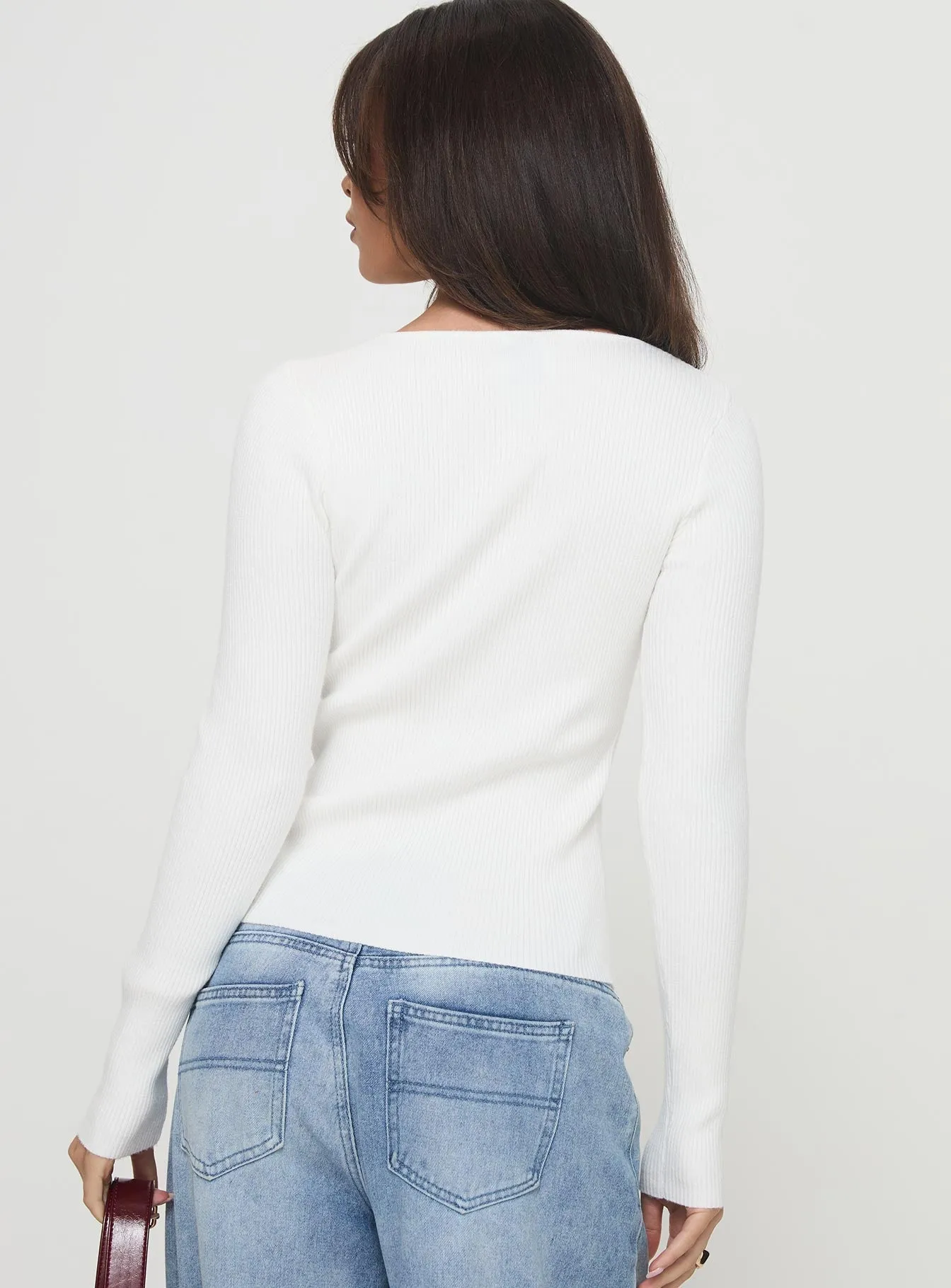 Malgit Long Sleeve Top White